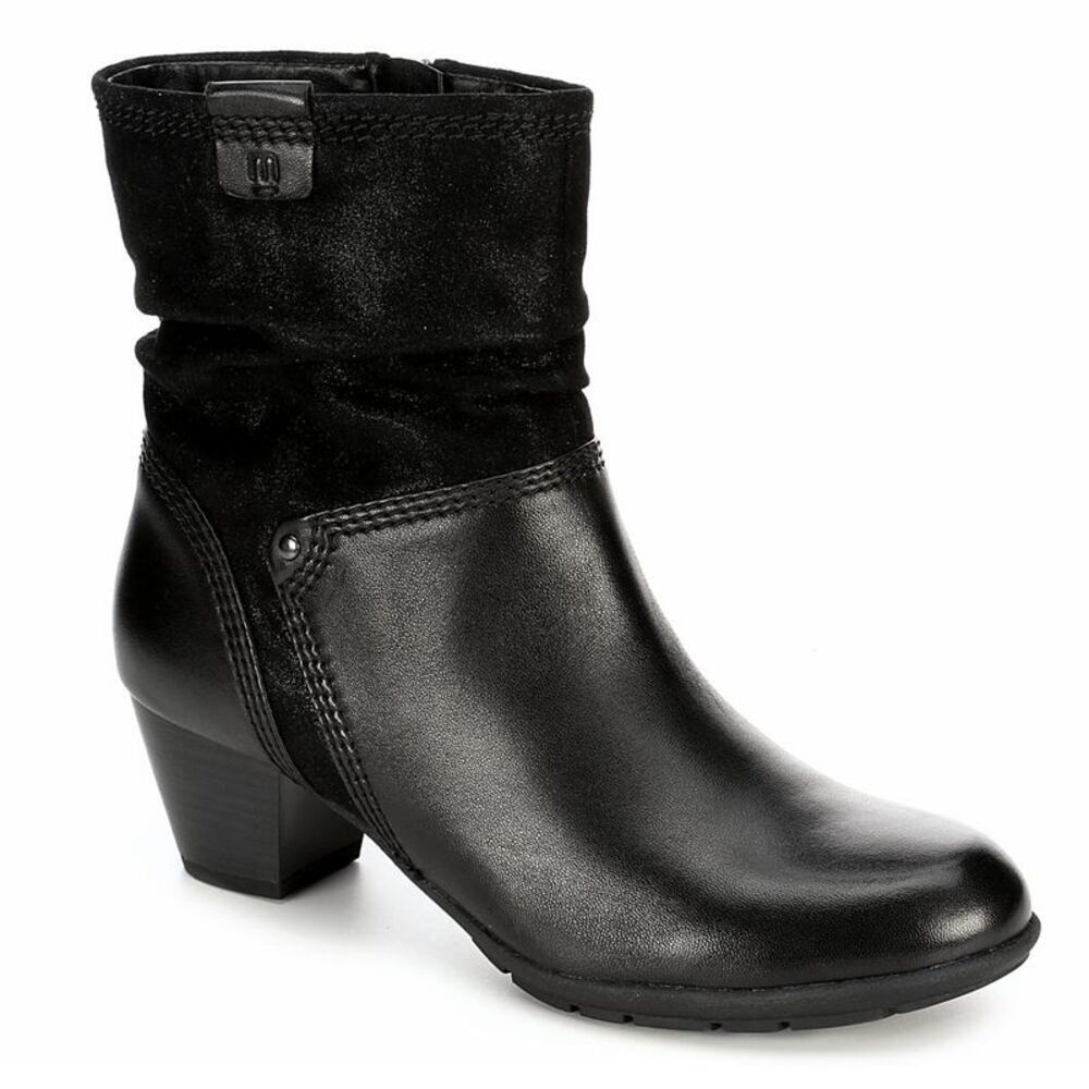 Medicus Womens 'Jil' Heeled Zip Up Slouch Ankle Boots